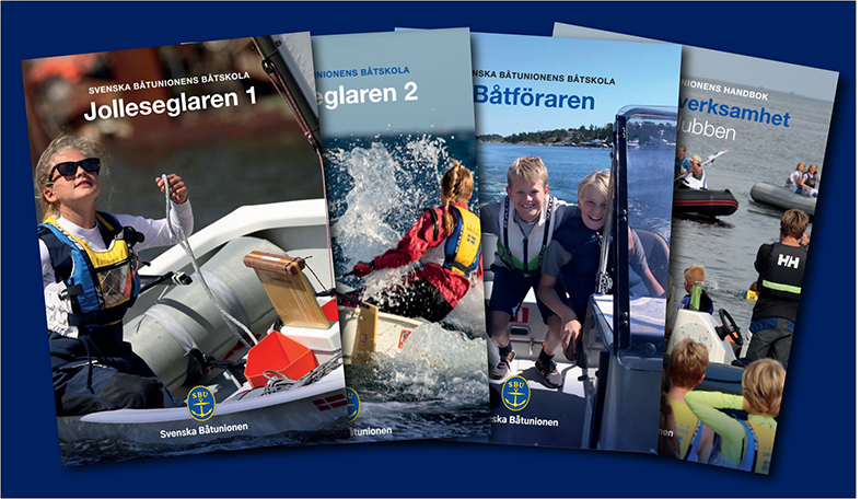 Framsidor Svenska Båtunionens material för ungdomsverksamhet