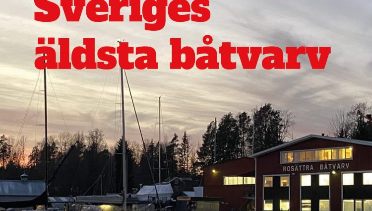 Båtlivspodden avsnitt 11 omslag, segelbåt vid Rosättra varv.